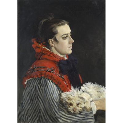 Claude Monet - Camille Monet and Dog, 1866